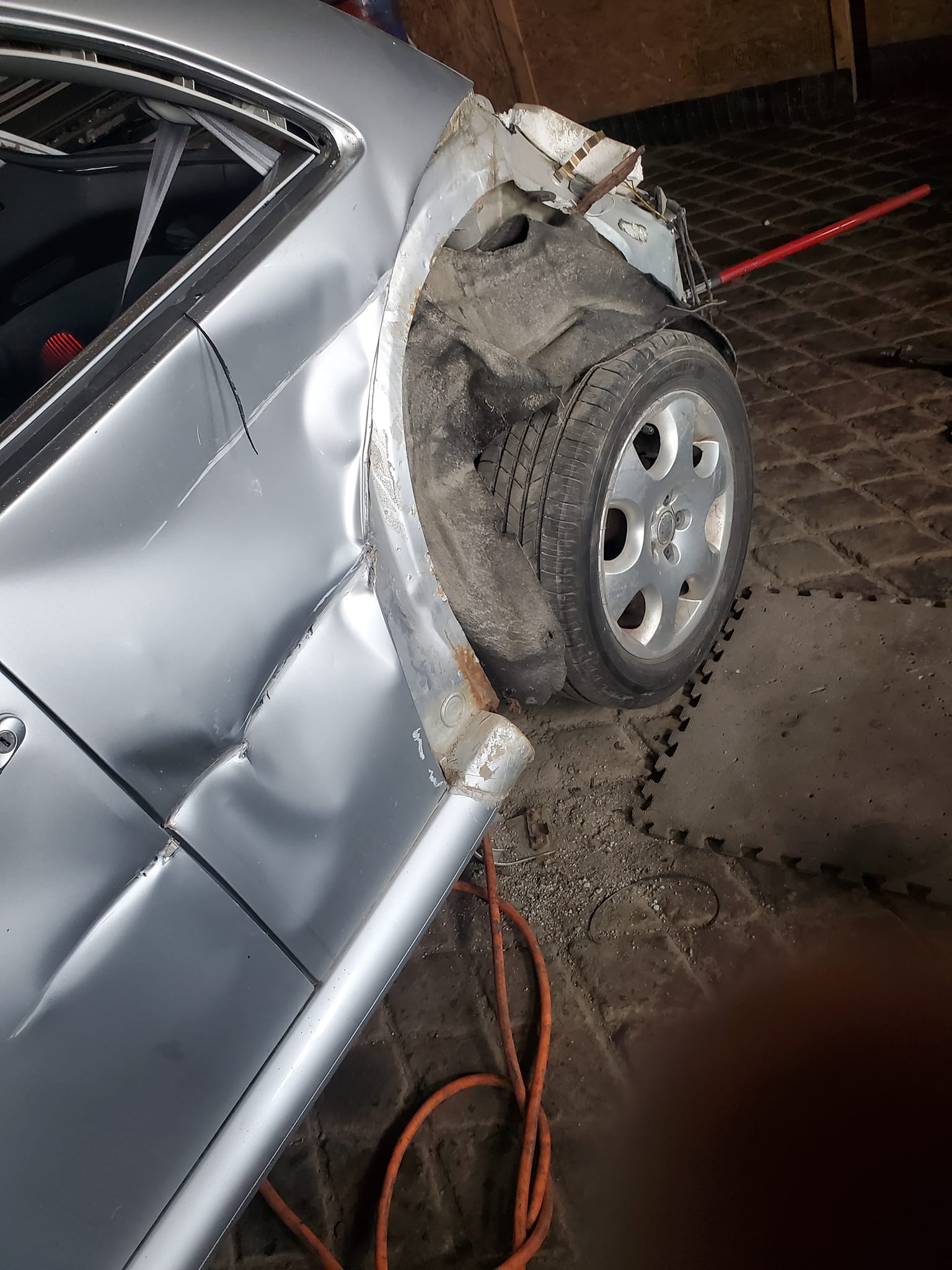 Beetle before repair