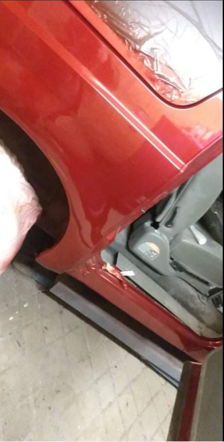 Red car after repair